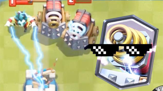 电磁炮表示看哥影分身躲闪电溜不溜！《皇室战争》搞笑集锦