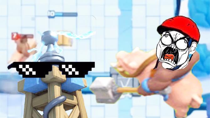 闪电塔和野猪骑士你们这是在躲猫猫？《皇室战争》搞笑集锦