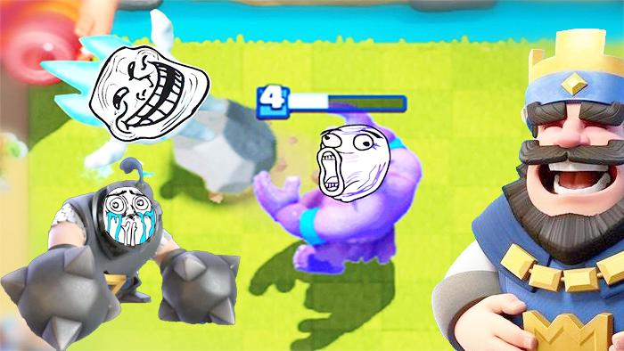 看我一石头砸扁你超级骑士！《皇室战争》趣味时刻