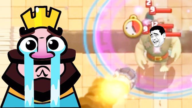 很好你的飓风法术成功化解了对手的危险！《皇室战争》搞笑集锦