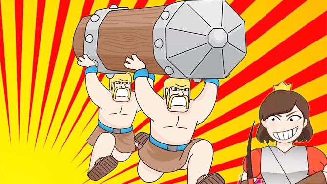 《皇室战争》趣味动画之勇往直前的野蛮人攻城槌