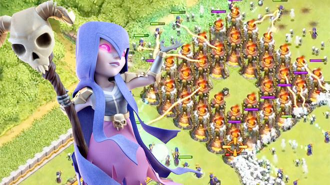 600满级女巫大战30个地狱塔谁更强？《部落冲突》另类趣味测试