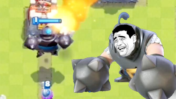 看我超级骑士教你们跳跃躲火箭！《皇室战争》趣味时刻