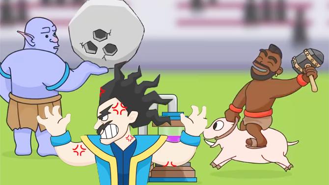 《皇室战争》趣味动画之巨石投手你真是个大笨蛋