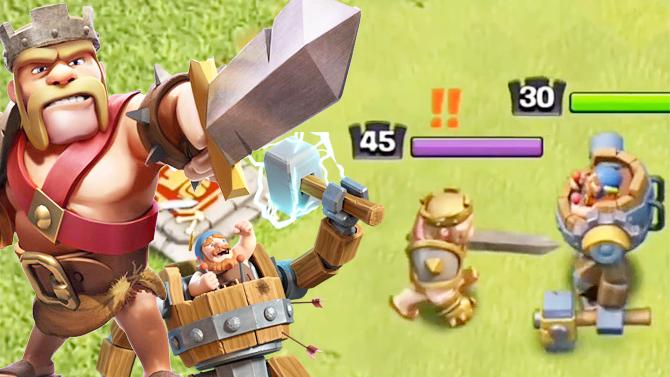 30级战争机器VS满级野蛮人之王谁更强？《部落冲突》另类趣味测试