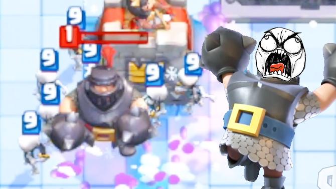 趁这个好机会一起干掉超级骑士！《皇室战争》趣味时刻