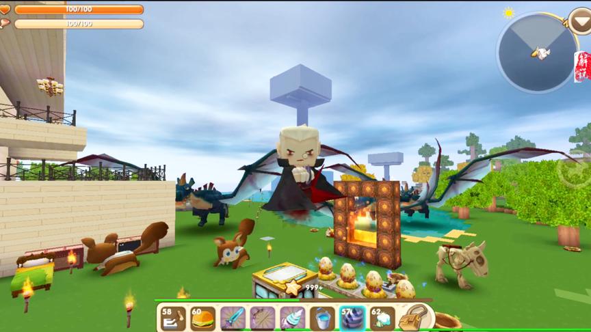 迷你世界 我的远古黑龙要生黑龙蛋