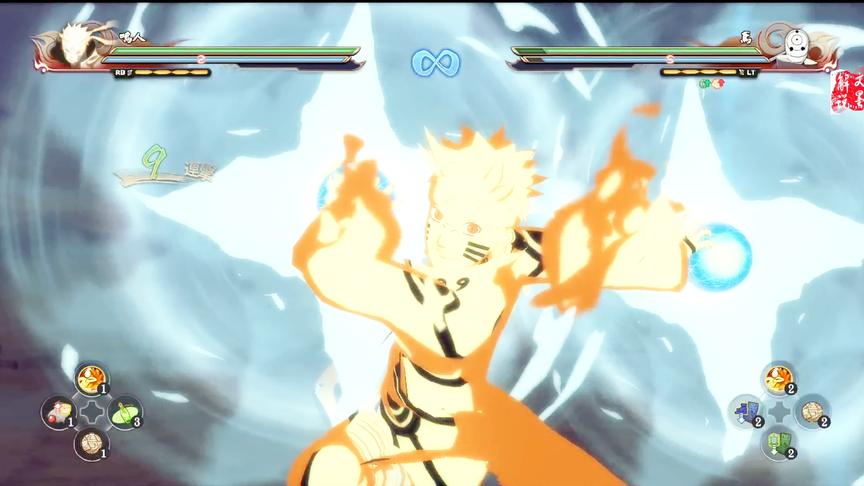 火影忍者究极风暴4鸣人篇 联手吧九喇嘛 鸣人九尾模式VS带土