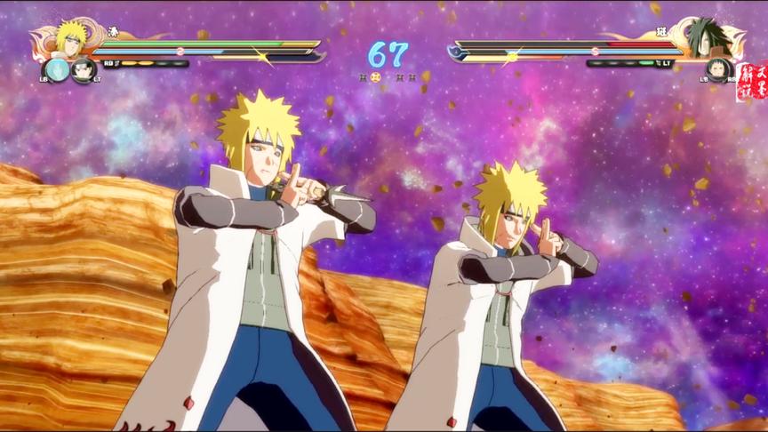 火影忍者究极风暴4 四代火影与宇智波止水对战宇智波斑