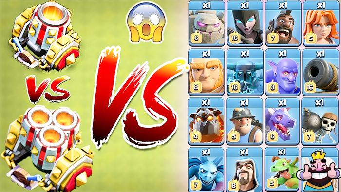 满级迫击炮VS所有防御单位！《部落冲突》趣味测试