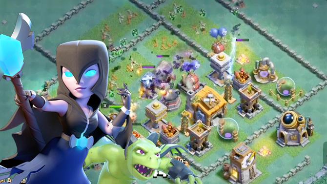 强势的暗夜女巫变异亡灵组合！《部落冲突》7本夜世界3星打法攻略