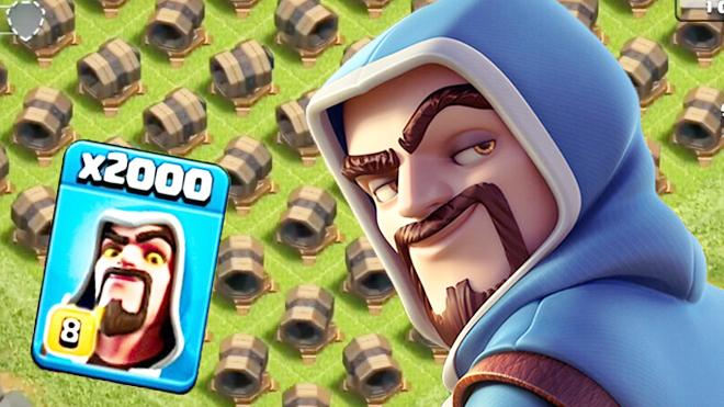 2000满级法师VS全地图巨型加农炮！《部落冲突》趣味卡牌测试