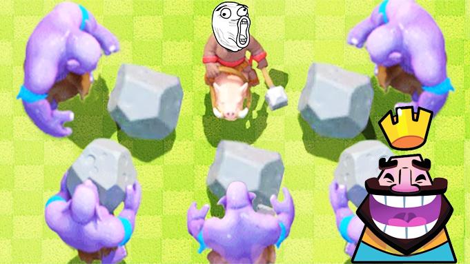 野猪骑士不是你们用石头就能阻挡的！《皇室战争》精彩趣味集锦