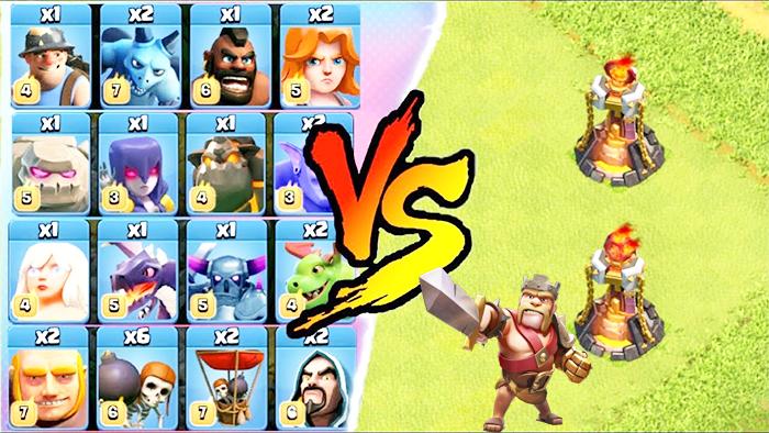 满级地狱塔VS所有防御单位！《部落冲突》趣味测试