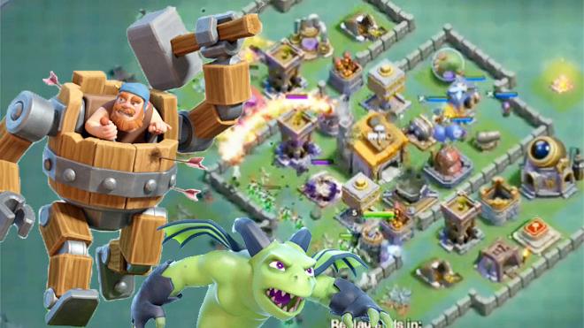 《部落冲突》6本建筑大师基地冲杯强阵，完美守护大本营