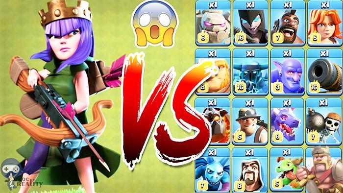 满级女王VS所有兵种！《部落冲突》趣味测试