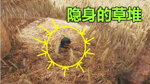 绝地求生：一个可以隐身的草堆，只要躲进去，外挂都找不到你！