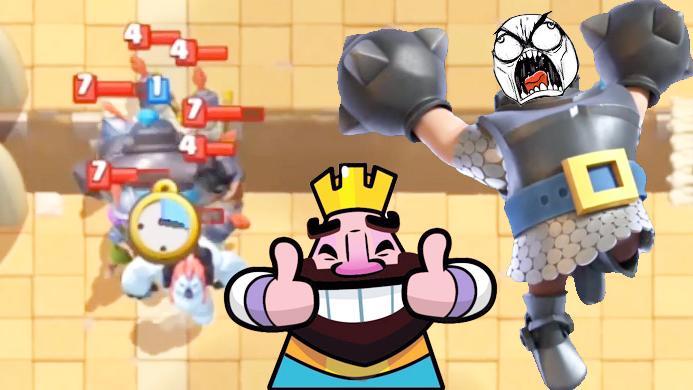 从天而降的超级骑士告诉你们什么是炮灰！《皇室战争》趣味集锦