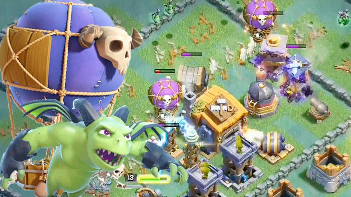 骷髅气球和变异亡灵的完美组合！《部落冲突》7本夜世界3星打法