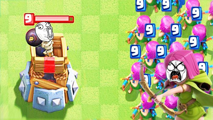 你们两个小弓箭手倒霉了！《皇室战争》趣味时刻集锦