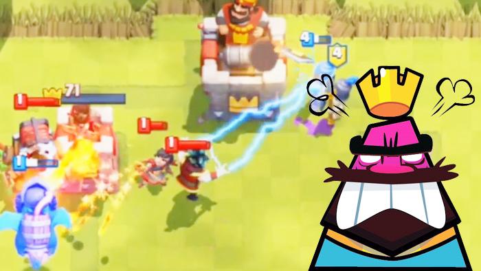 电法师表示国王塔有危险我能怎么办？《皇室战争》精彩趣味集锦