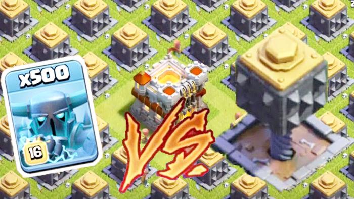 500超级皮卡VS全地图撼地巨石！《部落冲突》趣味测试