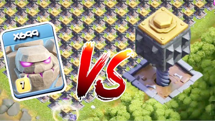 700满级石头人VS全地图撼地巨石！《部落冲突》趣味测试