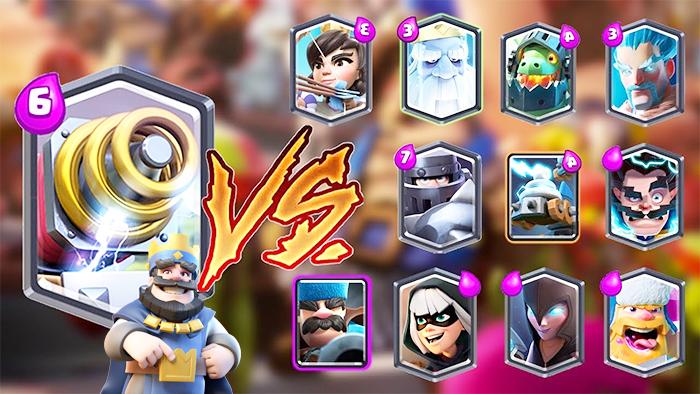 电磁炮VS所有卡牌！《皇室战争》趣味卡牌测试