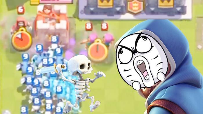 小骷髅和小亡灵太多没有剑雨就尴尬了！《皇室战争》趣味集锦