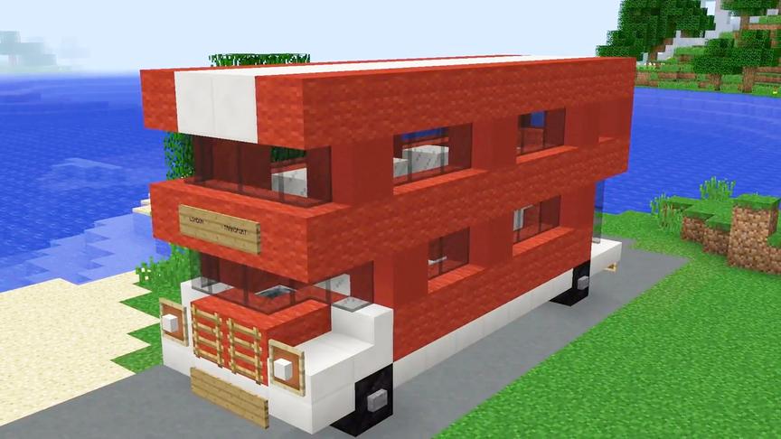 MC我的世界大马哥建造系列—如何制作一辆双层观光巴士？