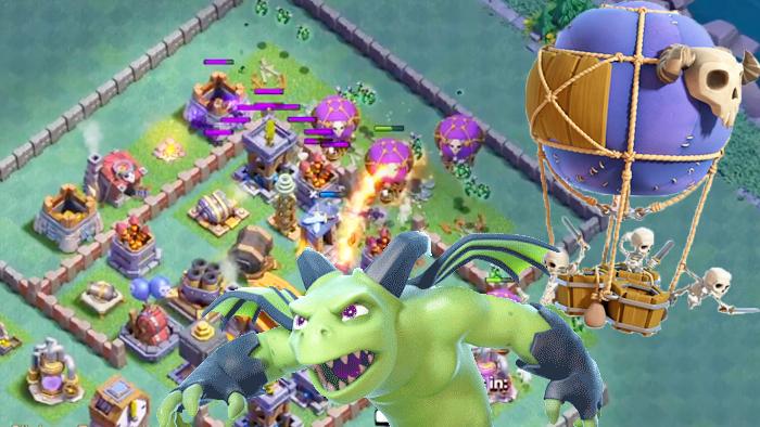 变异亡灵和骷髅气球的完美组合！《部落冲突》7本夜世界3星打法