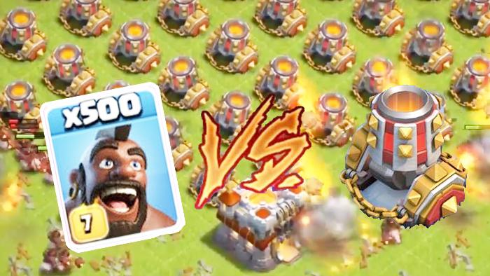 500满级野猪骑士VS全地图迫击炮！《部落冲突》趣味测试