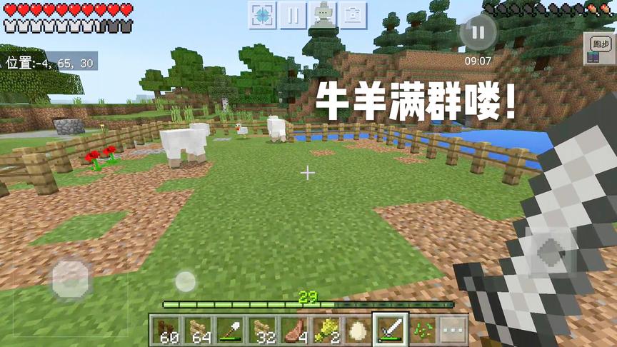 我的世界十七：养殖场初具规模！他们俩怎样才能生一群小羊呢？