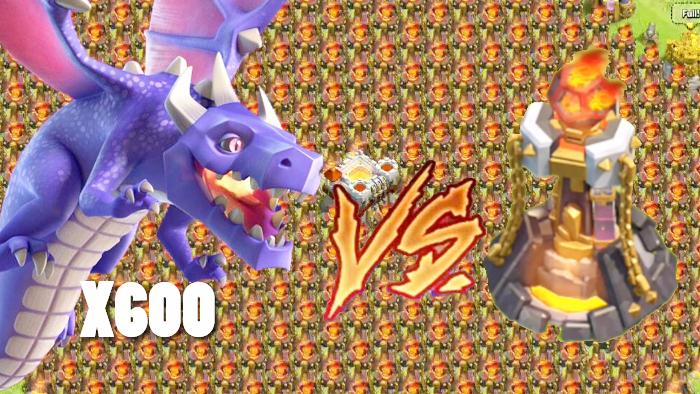 600满级飞龙VS全地图地狱之塔！《部落冲突》趣味测试