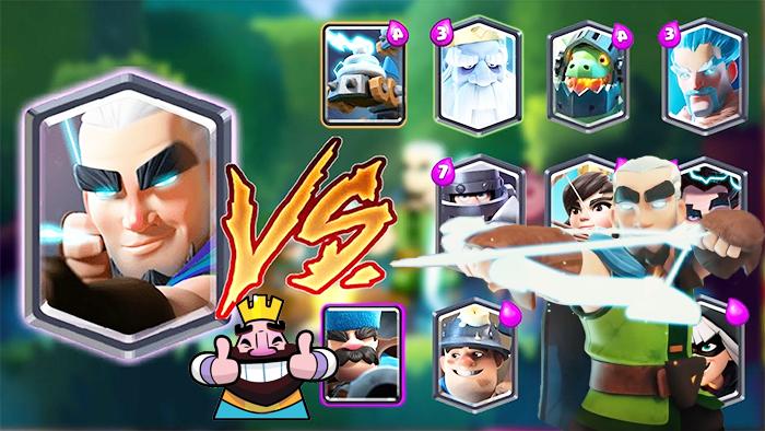 新卡神箭游侠VS所有卡牌！《皇室战争》趣味卡牌测试