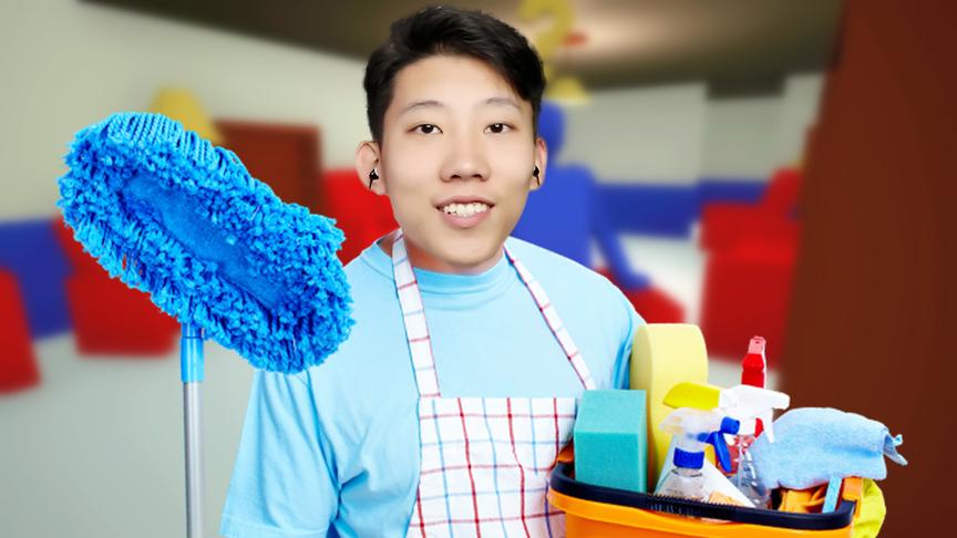 清洁工模拟器 用炸药开锁被客人发现？鲤鱼Ace