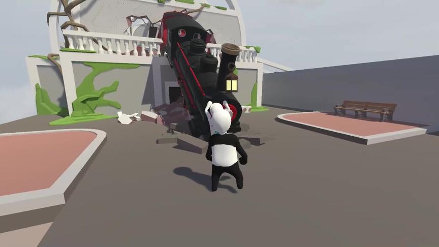 人类一败涂地 爬上火车头结果会发生什么