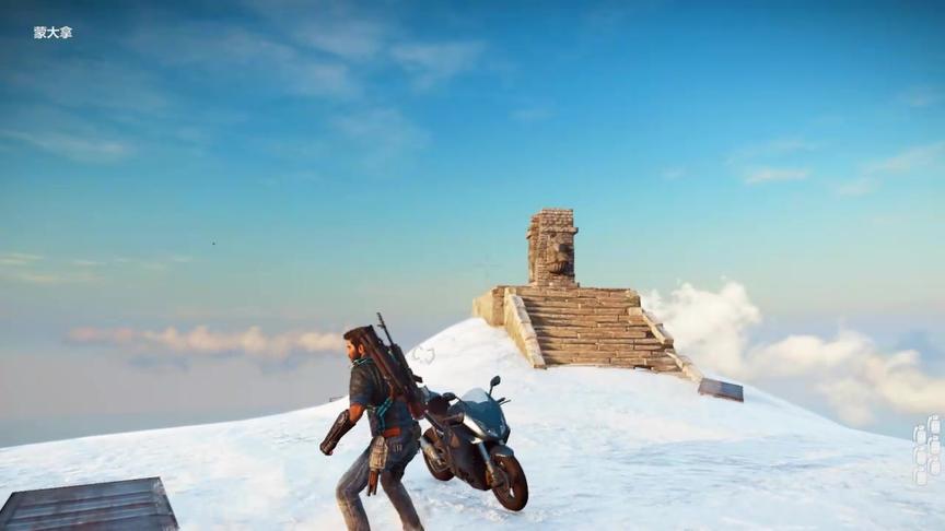 小林解说：摩托车从最高的雪山上摔下去结果会怎样