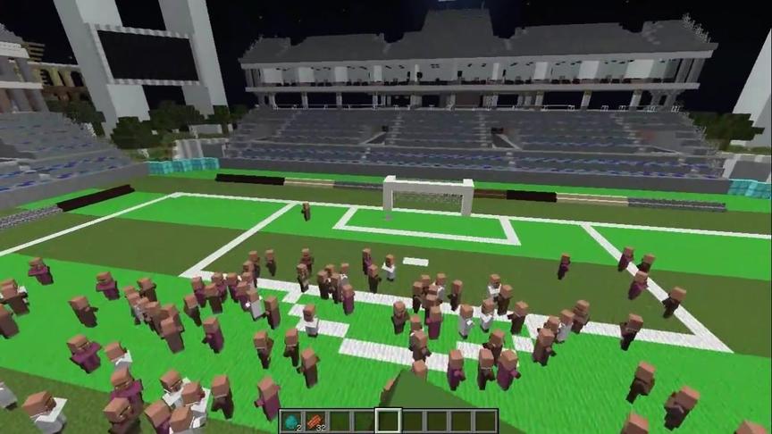 大海解说 我的世界 我是僵尸感染1000村民逗比实况