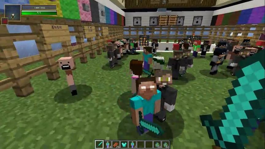 大海解说 我的世界 迷你史蒂夫守卫战Ep7 攻城僵尸