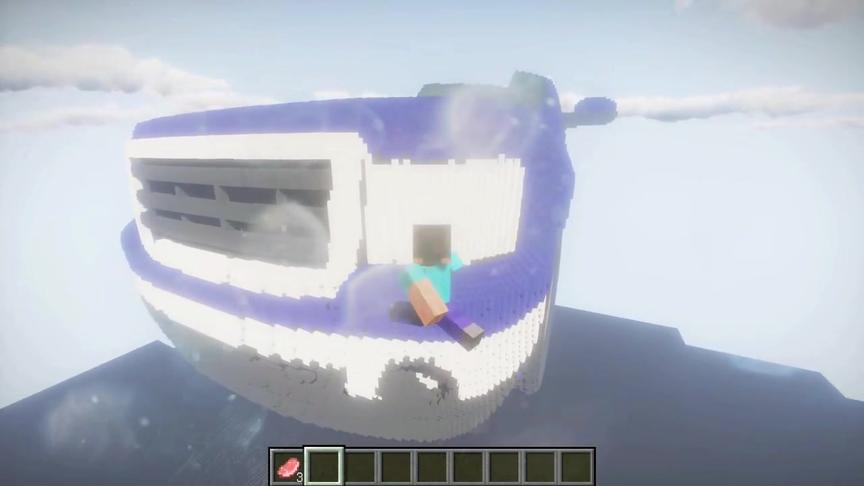 小林解说我的世界：渺小的我站在超级大皮卡车面前像一个小蚂蚁