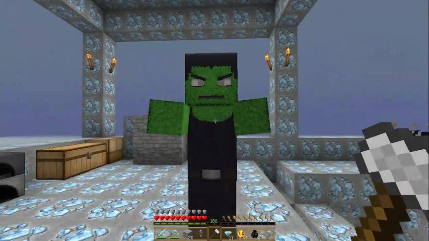 大海解说 我的世界钻石大陆Ep26 捕捉活体奥特曼做雕像