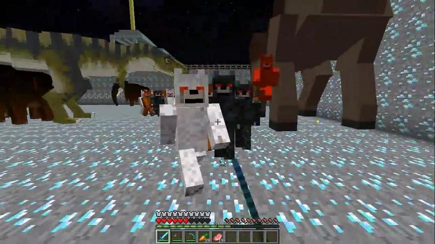 大海解说 我的世界钻石大陆Ep15 狼人大军入侵恐龙乐园