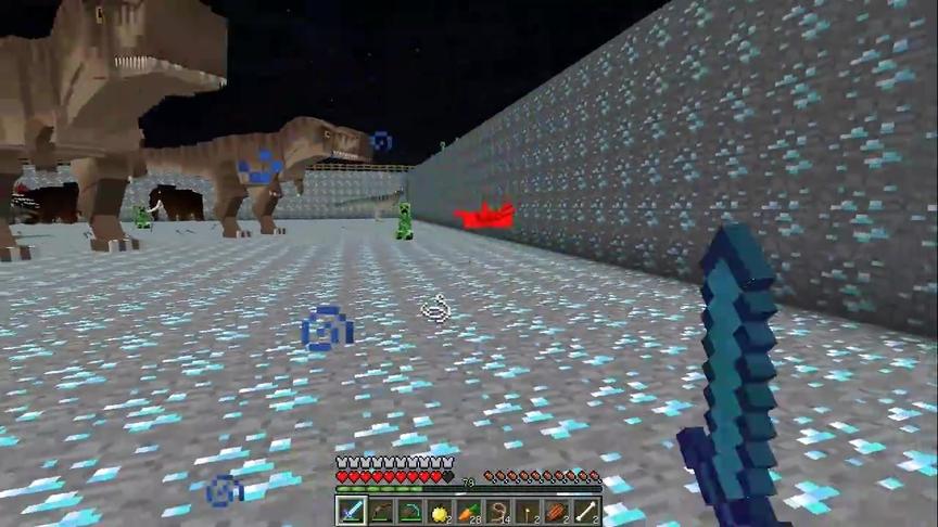 大海解说 我的世界钻石大陆Ep19 暴走僵尸围城屠杀恐龙