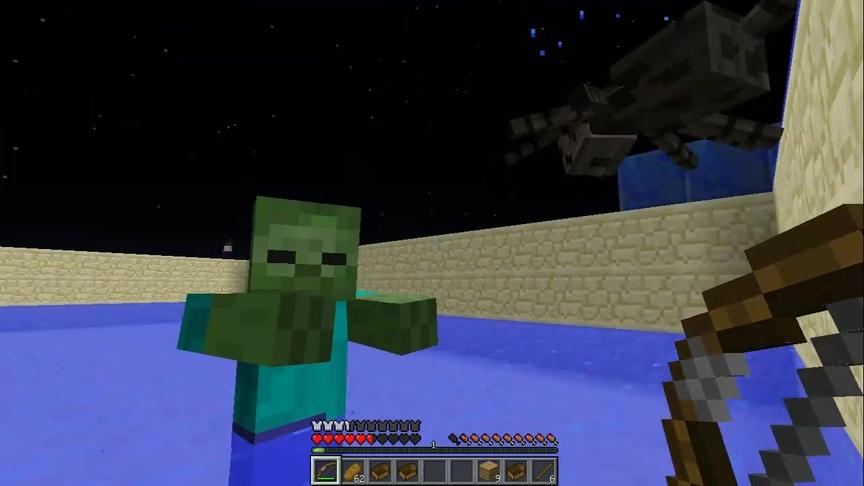 大海解说 我的世界版熊出没第3集 光头强僵尸划船赛