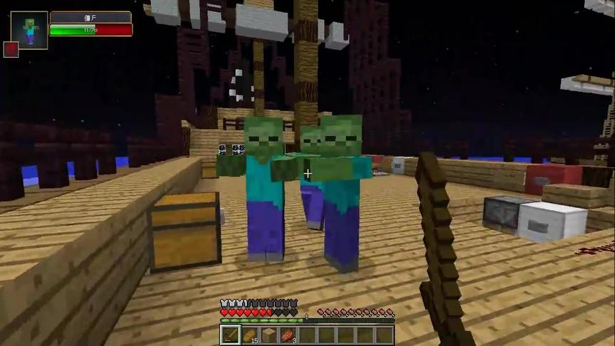 大海解说 我的世界版熊出没第6集 光头强攻打僵尸海盗船