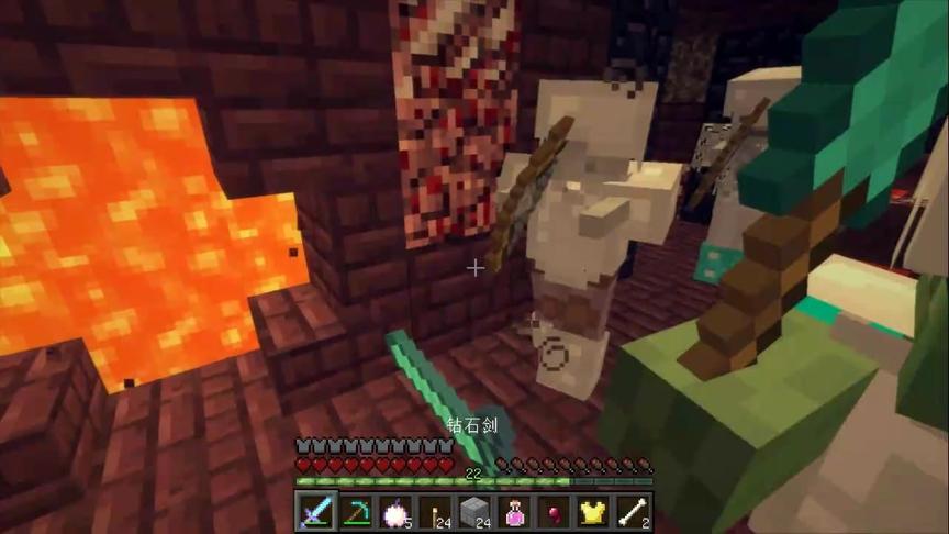 大海解说 我的世界我是羊驼ep8 怪物猎人入侵地牢挖钻石