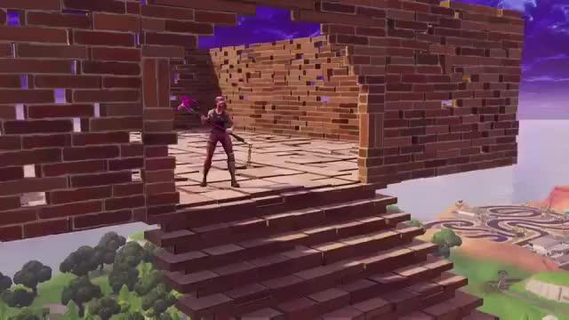 这可能是堡垒之夜最远距离投篮了！1000IQ玩家才敢这么玩。