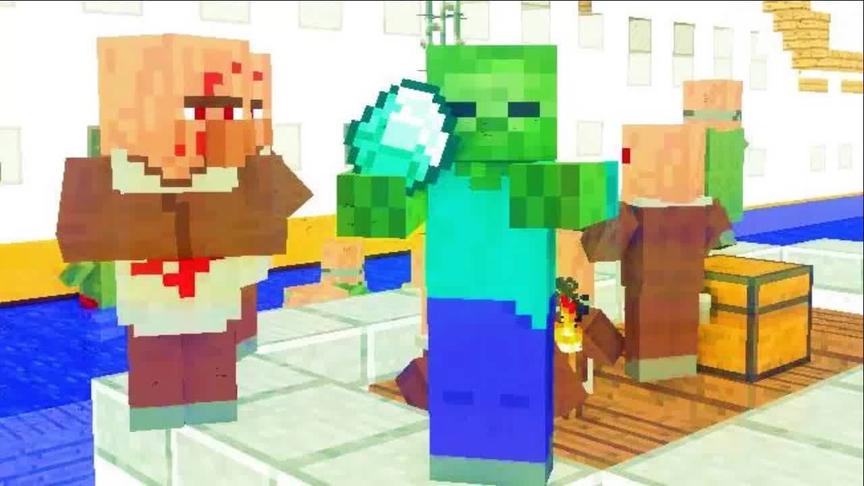 大海解说 我的世界我是僵尸28集 泰坦尼克钻石大劫案