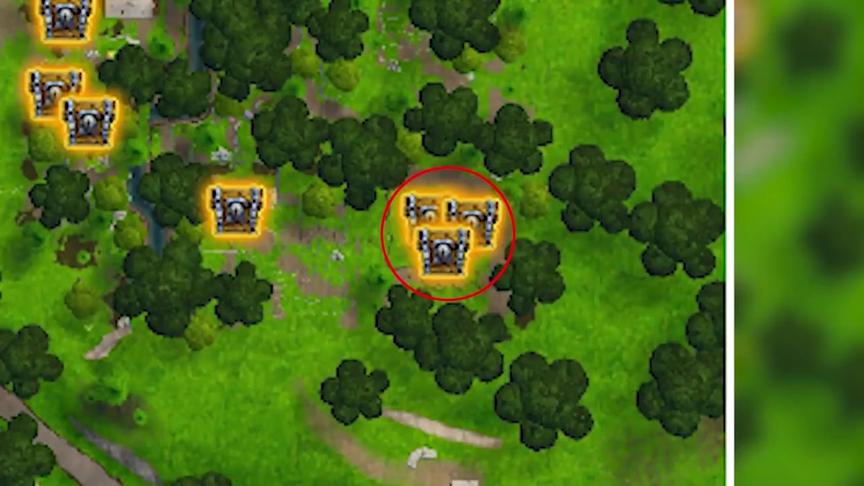 堡垒之夜：落地怎么才能活？当然是开宝箱啦！孤独小屋宝箱位置